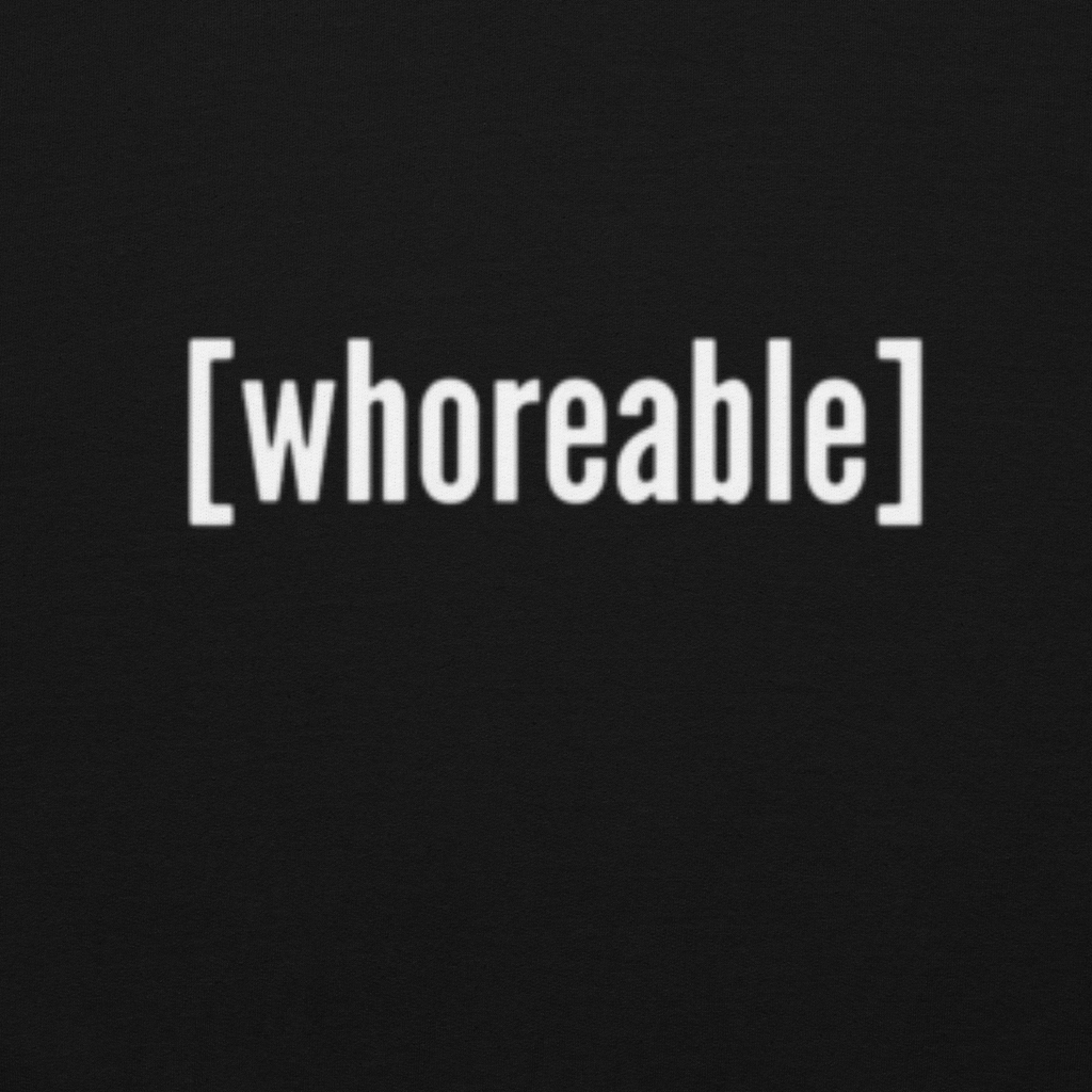 [whoreable] black hoodie